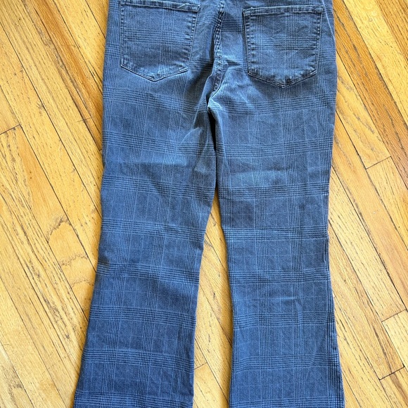 Grey plaid crop Denim pants - Picture 2 of 4
